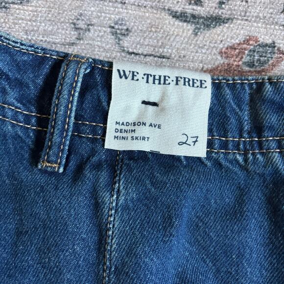 NWT Free People Madison Ave Mini Skirt Denim Pleated 27 - Picture 7 of 9